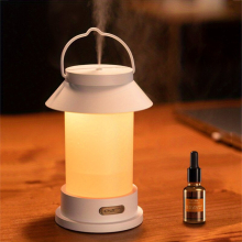 Vintage Lantern Facial Moisturizing Device With Light Portable Hanging Air Atomizer With USB Charging Large Capacity Water Tank 2 Spray Modes With 3 L