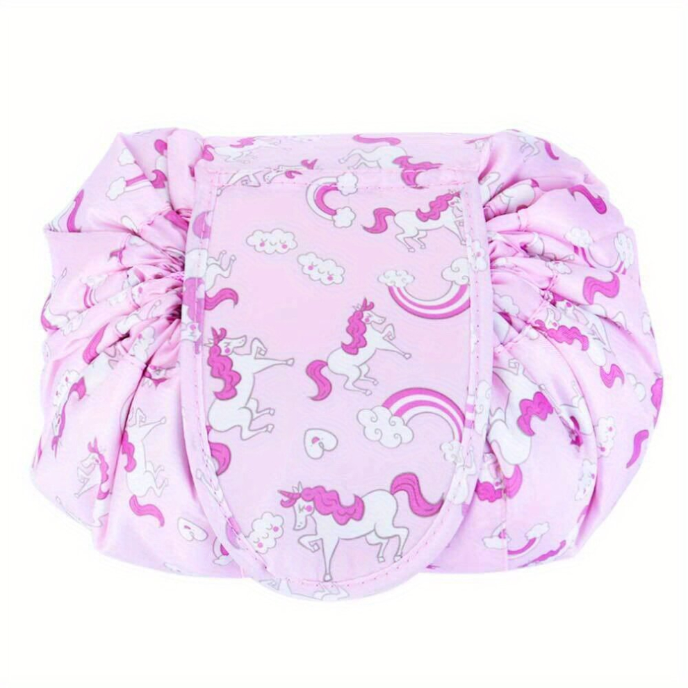 Pink Organize Your Cosmetics & Makeup With This Stylish Drawstring Toiletry Bag Perfect For Travel & Daily Use