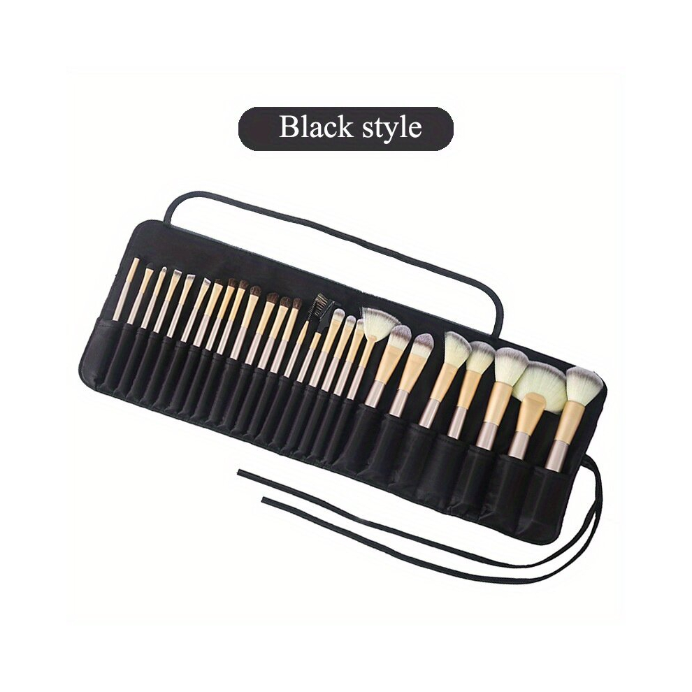 Makeup Brush Bag Travel Makeup Brush Case Makeup Brush Holder Organizer Cosmetic Bag Portable Roll Up Brush Storage Bag For Makeup Brushes 26 Slots