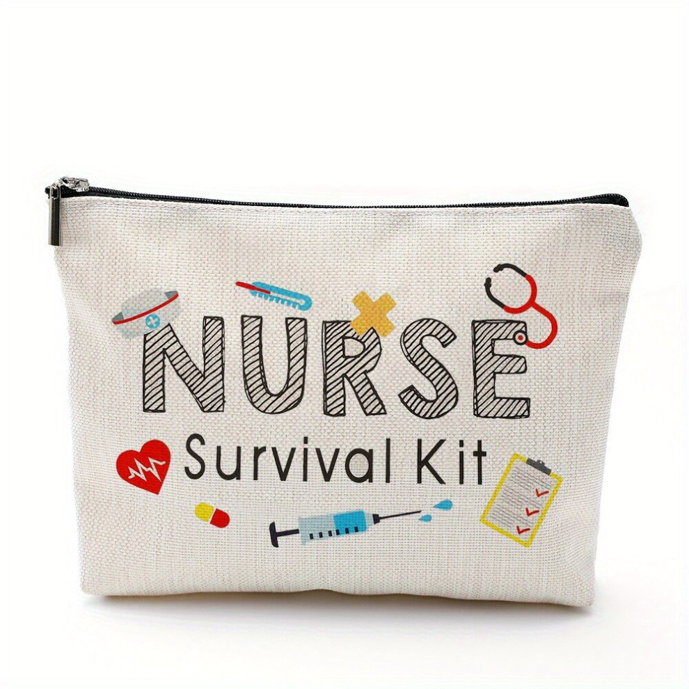 Multicoloured Nurse Makeup Bag Gift Emergency Room Nurse Zipper Bag Icu Nurse Gift Nurse Appreciation Cosmetic Bag Nurse Graduation Gift