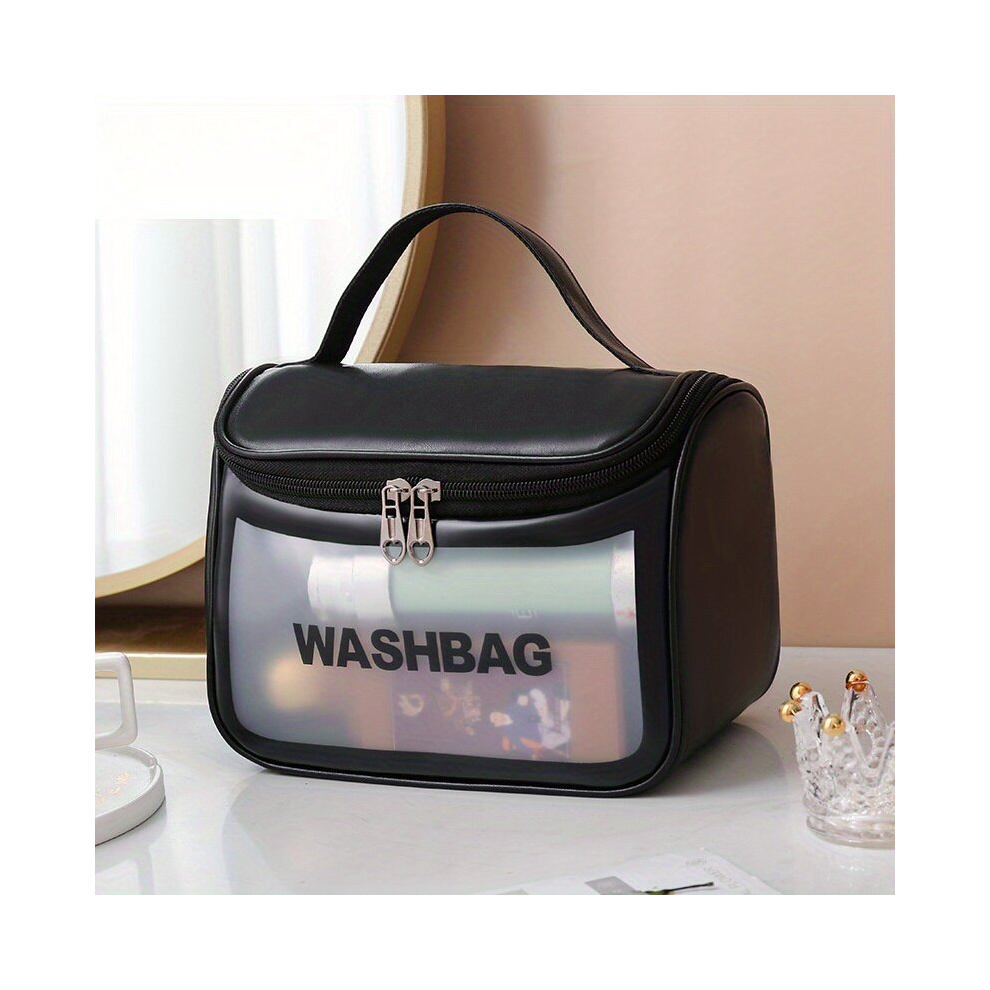 Large Capacity Waterproof Toiletry Bag with Zipper for Women Perfect for Travel and Organizing Makeup-image-OPC-PCNVKM2-NEW