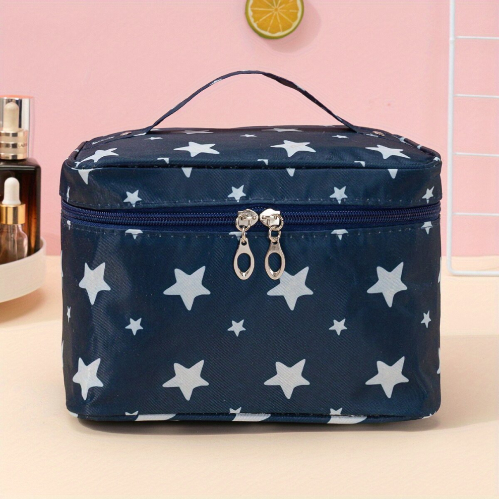 Large Capacity Stars Pattern Travel Toiletry Bag for Women Organize Your Cosmetics and Toiletries with Ease Perfect for Travel and Everyday Use