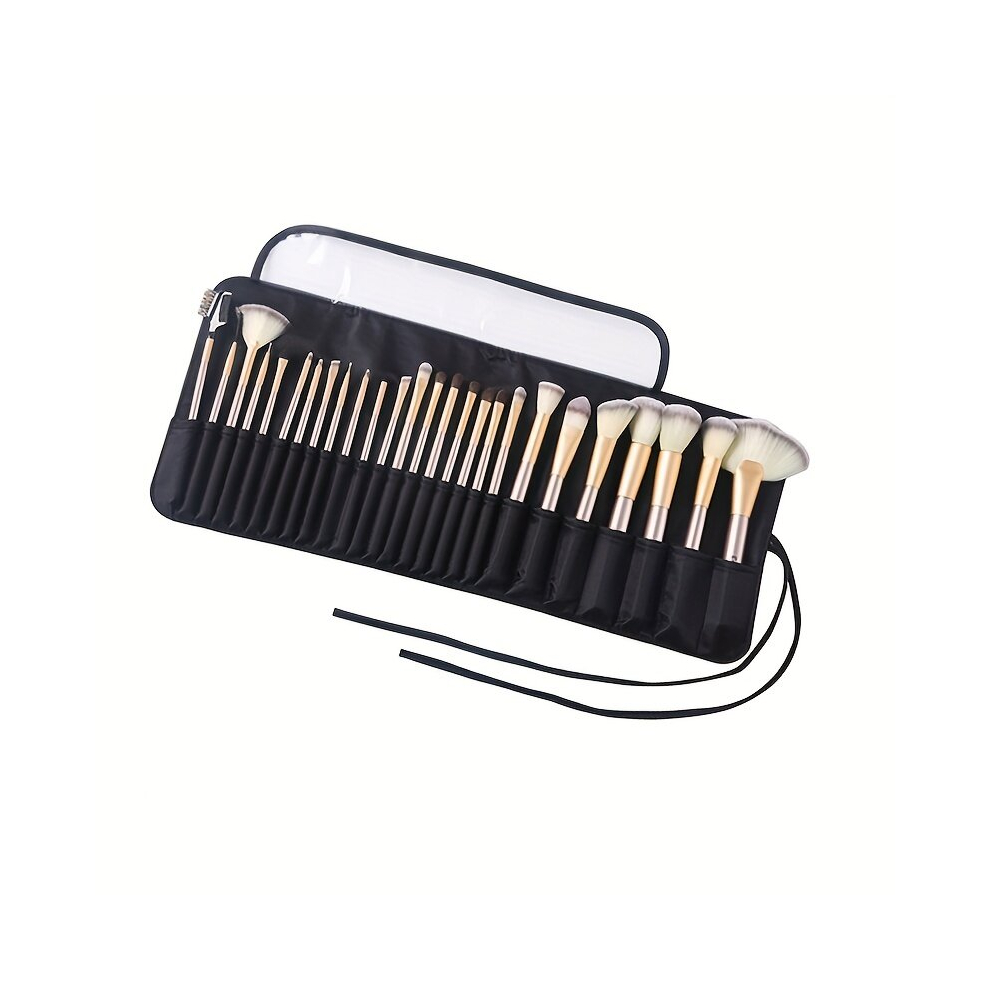 26 Hole Makeup Brush Storage Bag Large Capacity Waterproof Portable Roll Up Makeup Brush Organizer Makeup Tool Travel Storage Case
