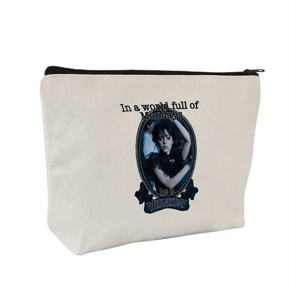 Wednesday Addams Dancing Queen Cosmetic Bag TV Show Inspired Makeup Bag with Zipper Pouch