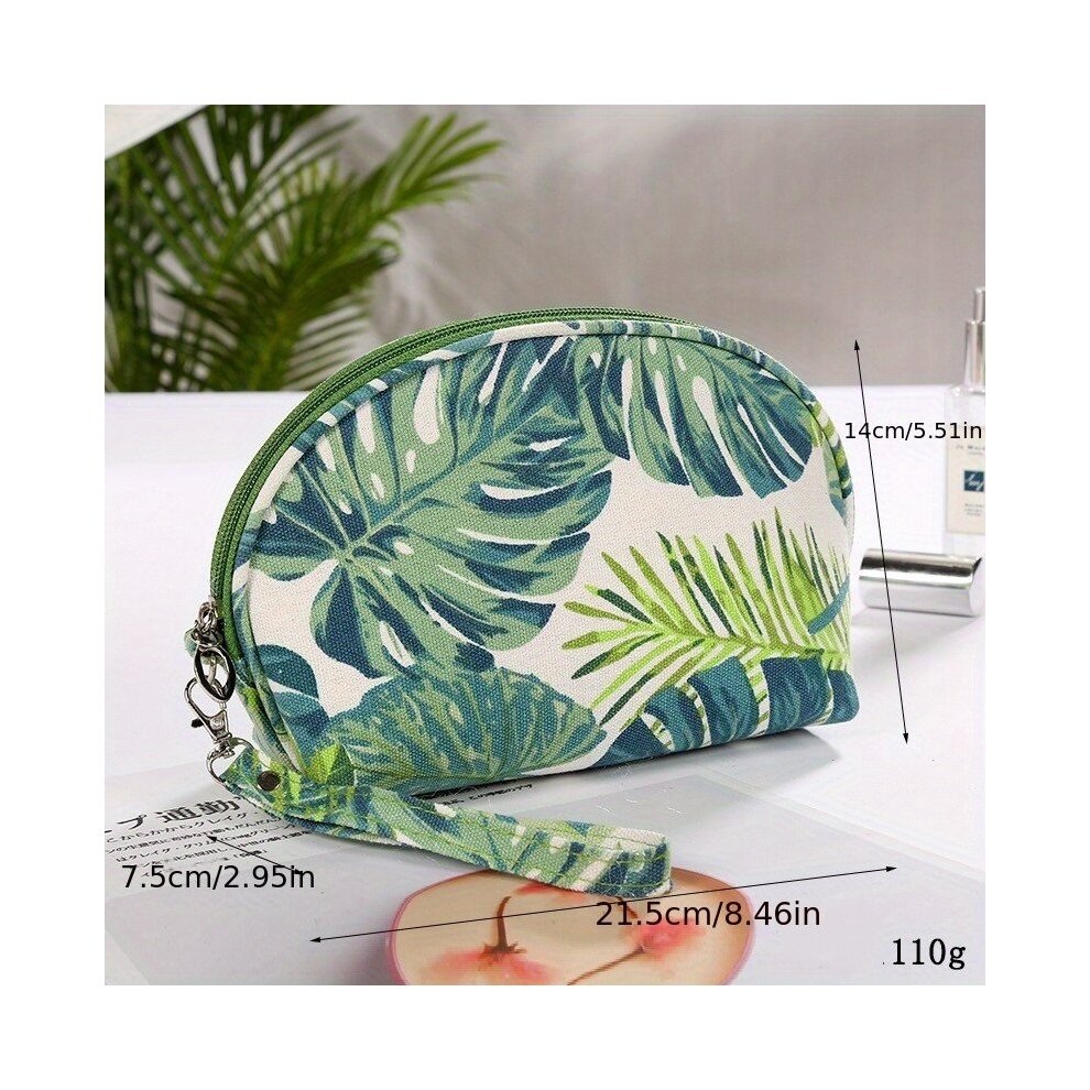 Leaf Print Makeup Bag Travel In Style With This Leaves Pattern Storage Bag Lightweight & Portable Cosmetic Organizer