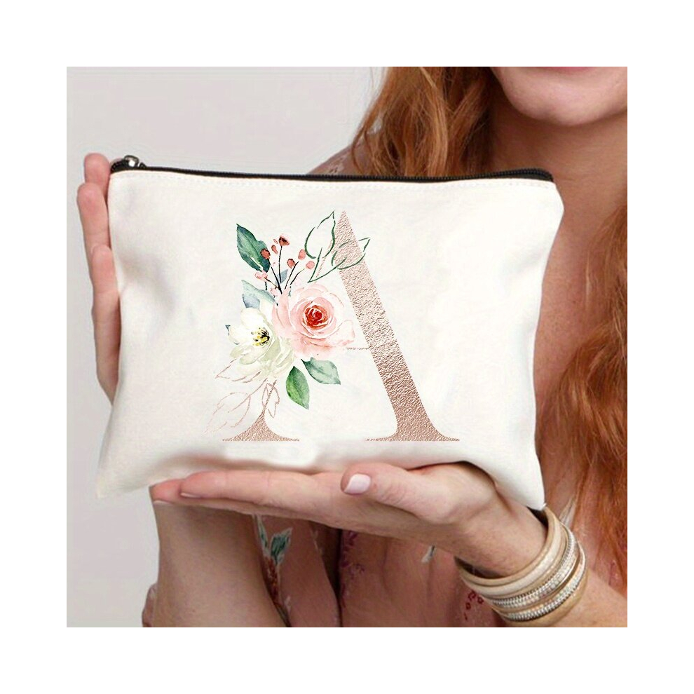 Multicoloured Stylish Letter Print Cosmetic Bag For Women Perfect Makeup Case And Toiletries Organizer For Bridesmaids Bachelorette Parties And Weddings