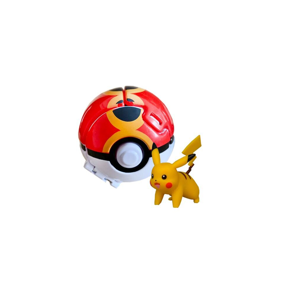 (Pikachu A) Pokemon Ball Toys Action Figures Pikachu Charmander Charizard Squirtle Meowth Bulbasaur Rockruff Abra Cubone Solgaleo Kyogre Groudon Mewtw