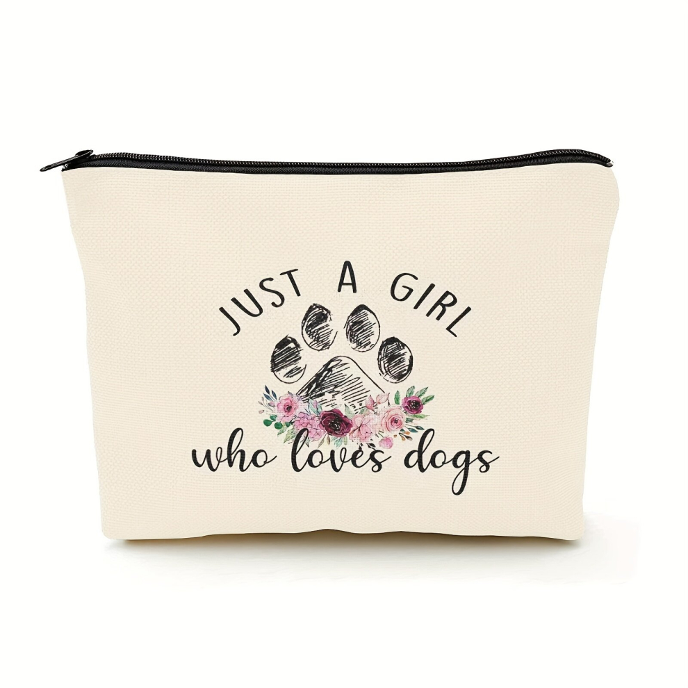 Dogs For Dog Birthday Gift For Sister Dog Accessories Animal Makeup Bag Zipper Purse Who Loves Dogs Makeup Bag