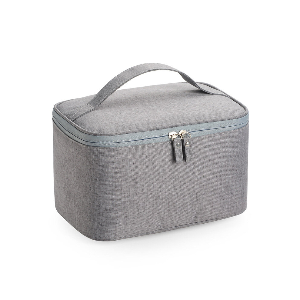 Grey Cosmetic Bag Waterproof Travel Storage Bag Portable Makeup Bag Large Capacity Travel Pouch Makeup Organizer Toiletry Storage