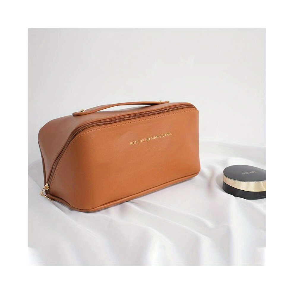 Multicoloured Waterproof Pu Leather Travel Cosmetic Bag For Women Large Capacity Makeup Case With Portable Organizer For Toiletries And Cosmetics