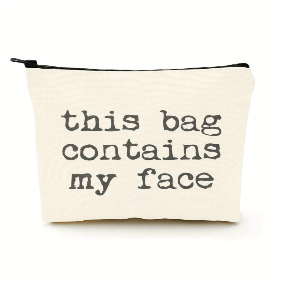 Multicoloured This Bag Contains My Face Makeup Bag Girls Bag Makeup Quotes Unique Makeup Case Cosmetic Bag Gift For Her