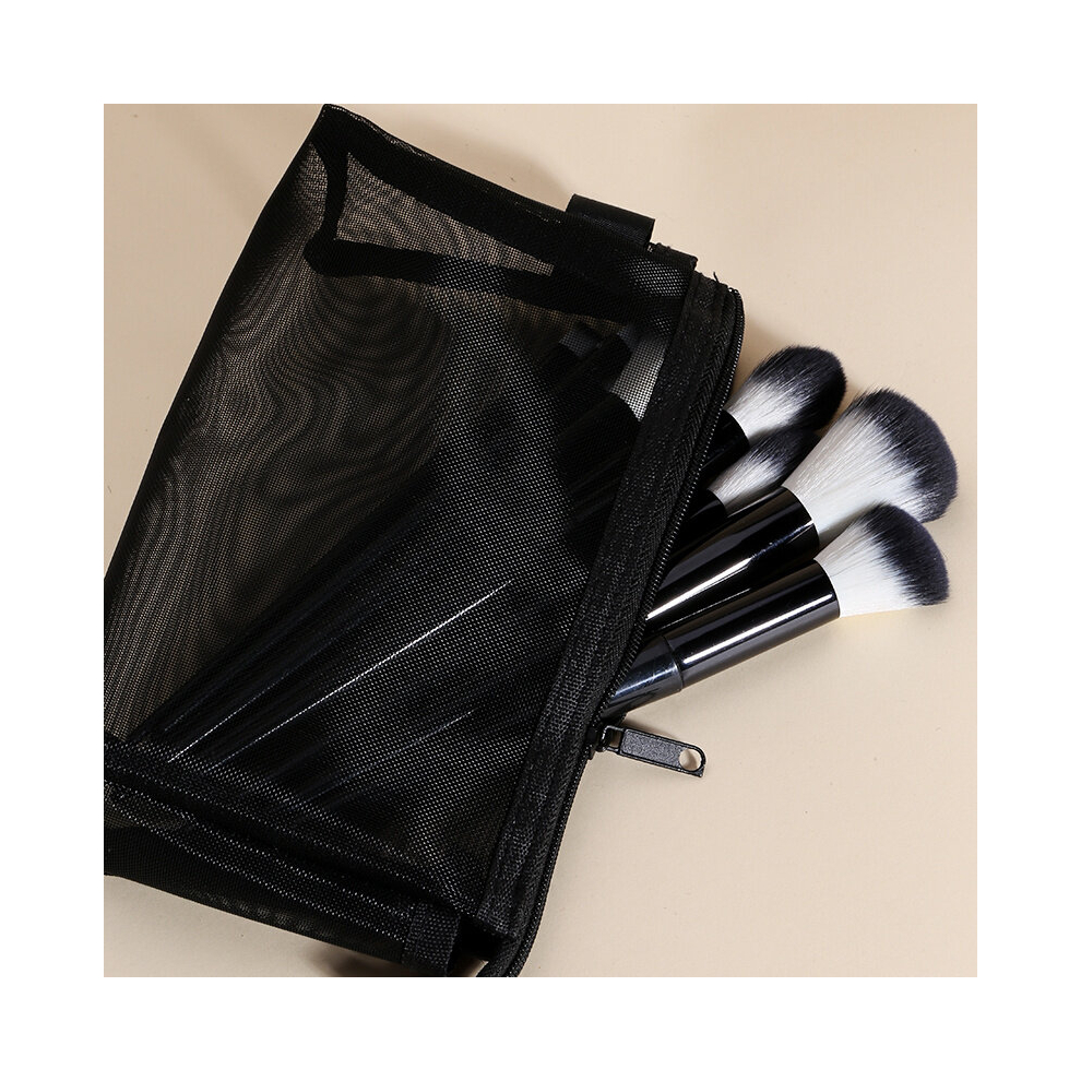 Mesh Makeup Bag Cosmetic Zipper Pouch Cosmetics Organizer Portable Zipper Travel Storage Bag For Daily Or Travel To Keep Small Items