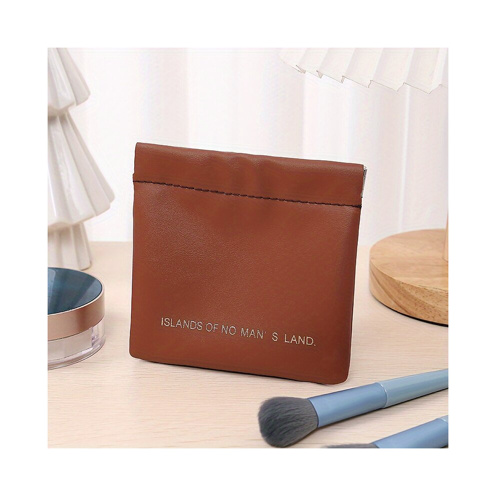 Pocket Cosmetic Bag Waterproof Portable No Zipper Self closing Small Makeup Pouch For Women Mini Travel Storage Bag For Cosmetics Headphones Jewelry