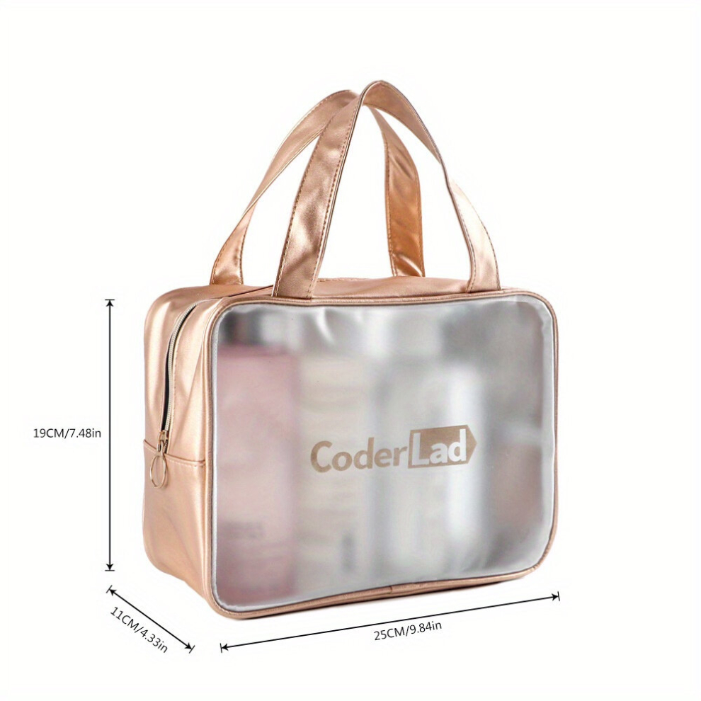 Letter Graphic Travel Bag Waterproof Toiletry Bag For Women Men Translucent Makeup Cosmetic Travel Organizer Bag Wash Bag For Travel Bathroom Toiletri