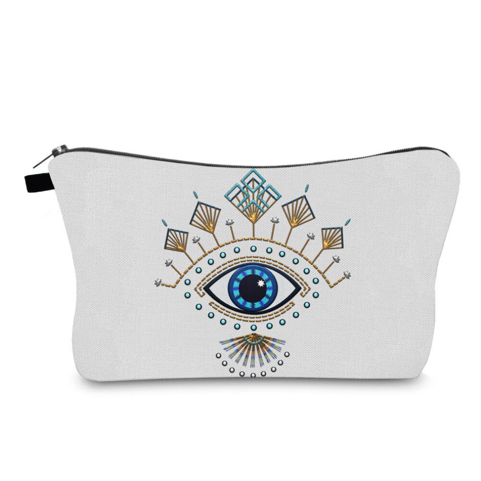 Multicoloured Travel Toiletry Bag Practical Cosmetic Storage Bag Portable Evil Eye Pattern Makeup Pouch