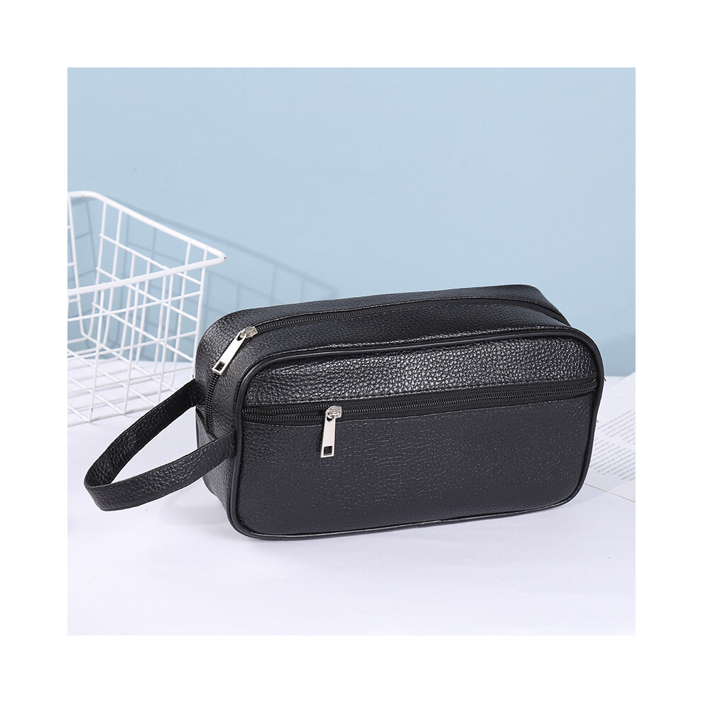 Toiletry Bag With Handle PU Travel Dopp Kit Bathroom Shaving Organizer For Men Women Portable Makeup Storage Bag For Travel Outdoor-image-OPC-PCNVN89-NEW