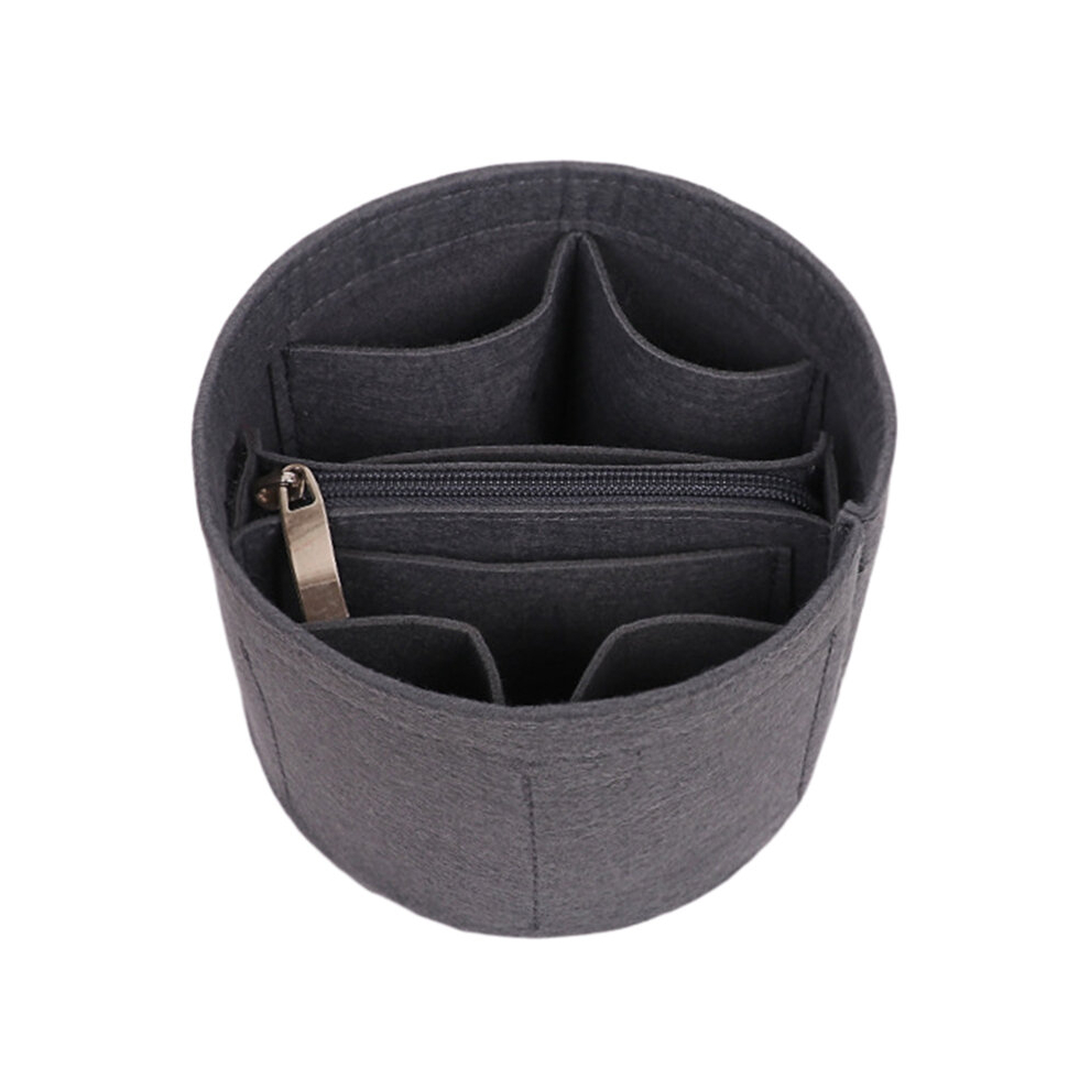 Women Bucket Bag Felt Compartment Liner Bag Makeup Brush Cosmetic Classification Storage Bag Cylinder Divider Felt Bag