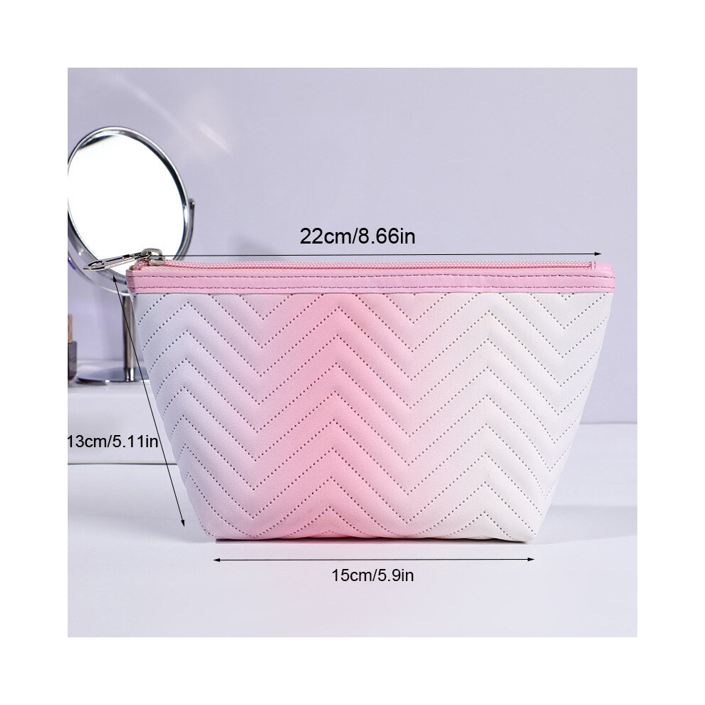 Makeup Bag Large Capacity Gradient Storage Cosmetic Bag Colorful Storage Bag Travel Portable Zipper Bag