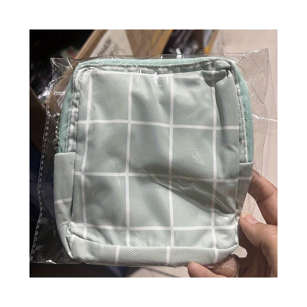Compact Cosmetic Bag for Women Perfect for Travel Organizing Makeup Lipstick Sanitary Napkins and More