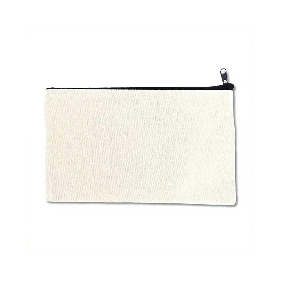 White And Roomy Cosmetic Pouch Perfect For Travel And Makeup Organization