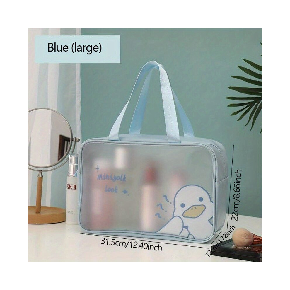 Cartoon Toiletry Bag For Women Men Large Capacity Translucent Waterproof Makeup Cosmetic Bag Portable Travel Organizer For Accessories Toiletries