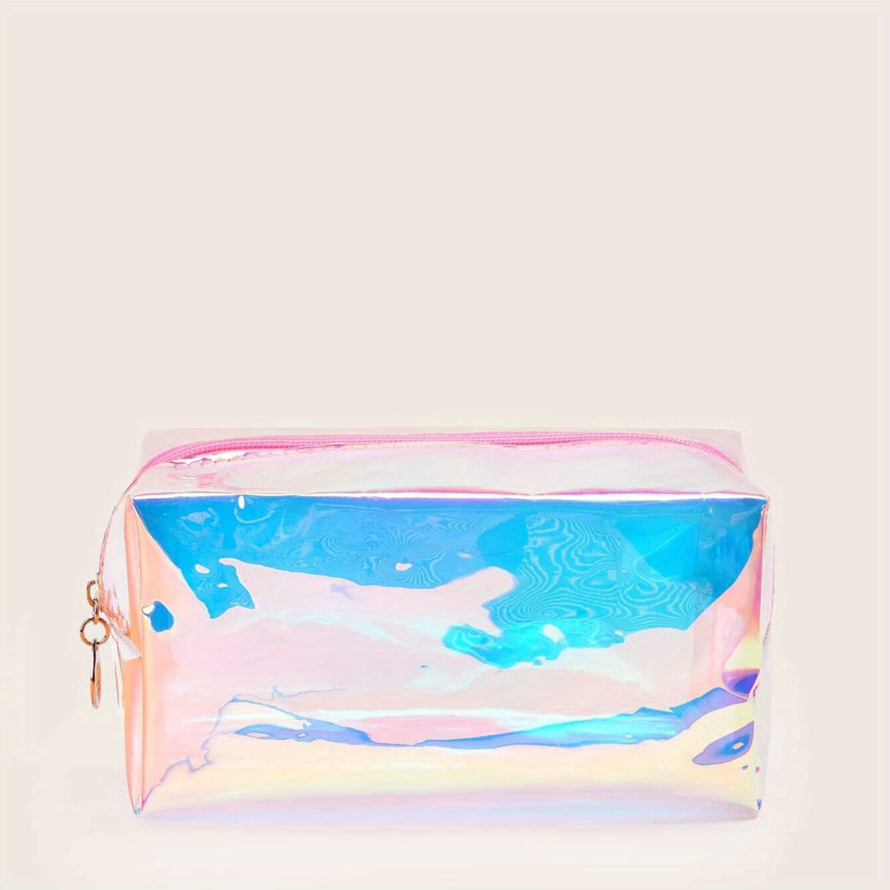 PVC Colorful Laser Makeup Bag For Women Waterproof Purse Cosmetic Bag Roomy Travel Zipper Toiletry Bag Accessories Organizer
