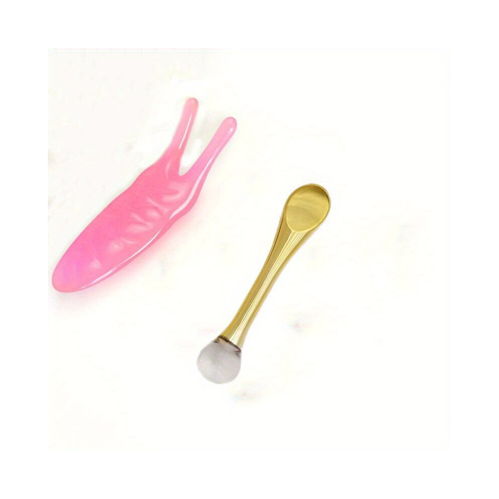 Multicoloured 2Pcs Nose Massager & Eye Cream Applicator Home Portable Nose Bridge Lifting Shaping Massage Tool Eye Cream Beauty Spoon Kit Beauty Gift For Her