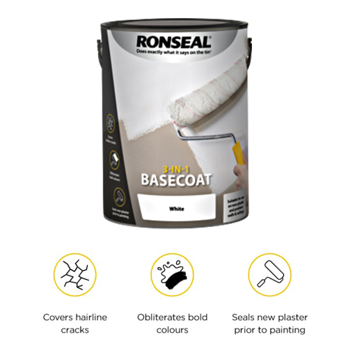 Ronseal Ronseal 3-in-1 Basecoat, White - 5L 1