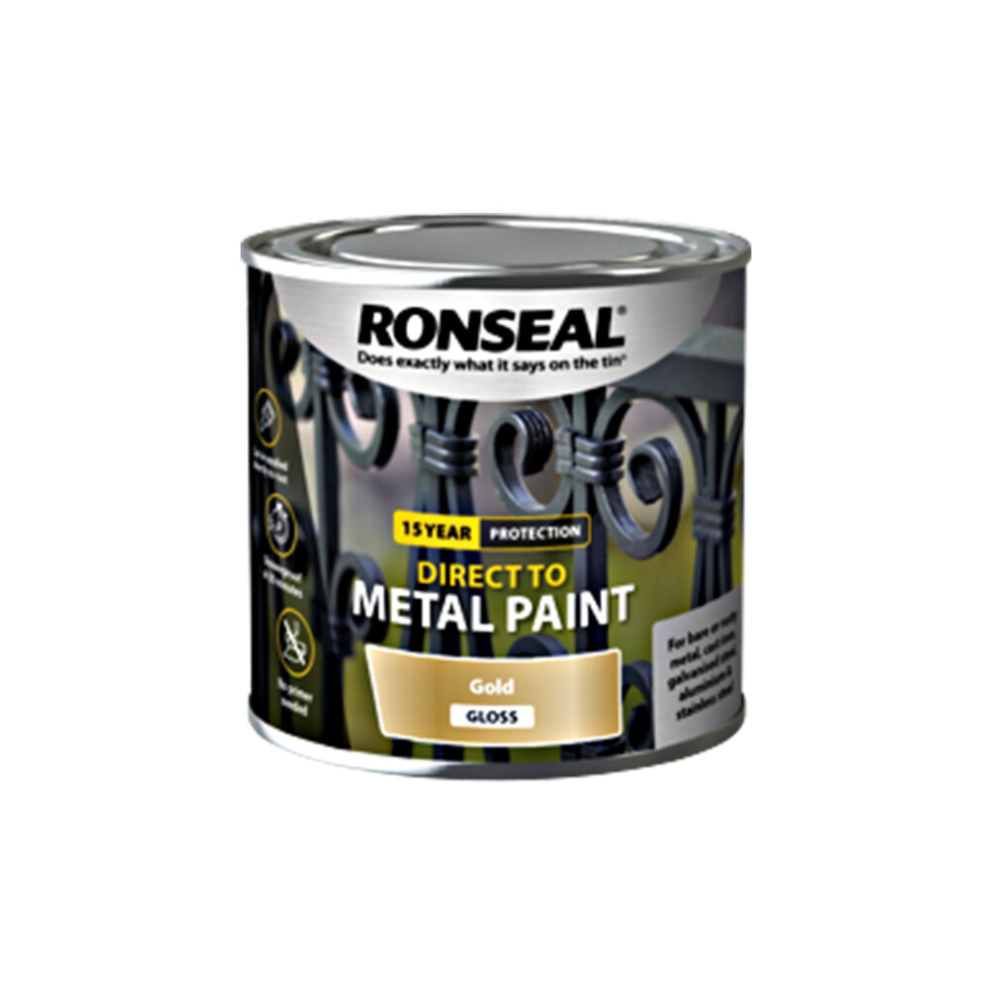 Direct to Metal Paint Gold Gloss 250ml