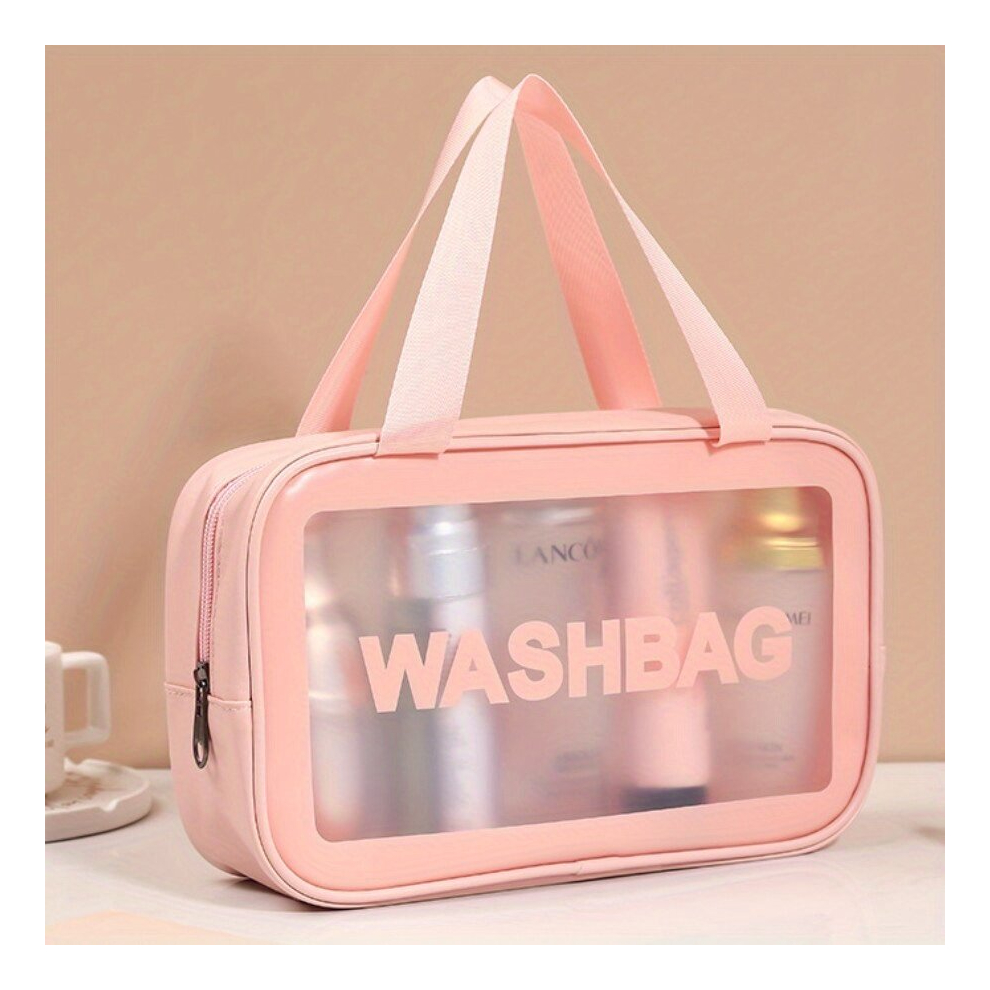 Large Capacity Travel Toiletry Bag For Women And Men Matte Translucent Toiletry Bag With Handy Handle Makeup Cosmetic Organizer Bag For Travel Toiletr