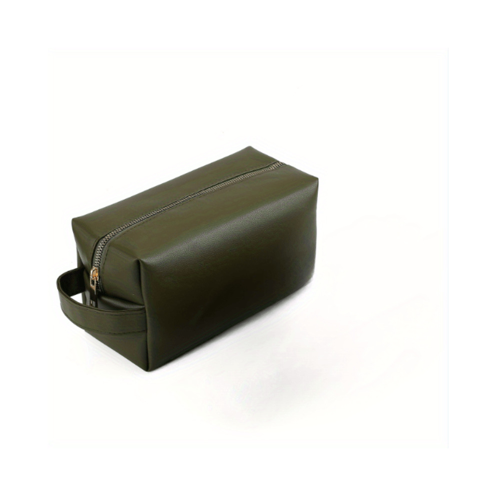 PU Leather Cosmetic Bag For Women Minimalism Makeup Bag For Daily Use Portable Storage Purse Small Neat Cosmetic Pouch Water resistant Toiletry Bag Fo