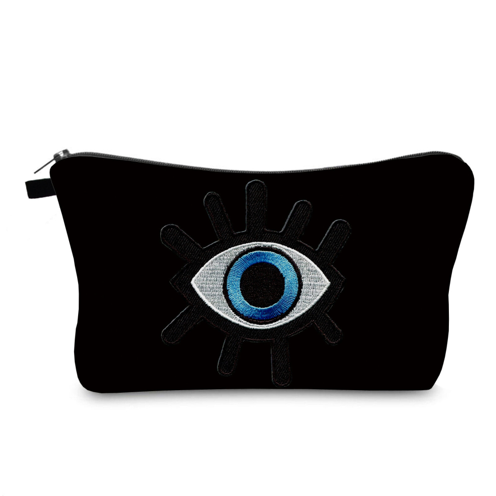 Adorable Eye Printed Cosmetic Pouch for Women Roomy Makeup Bag with Zipper for Travel and Toiletry Organization Perfect Gift Idea