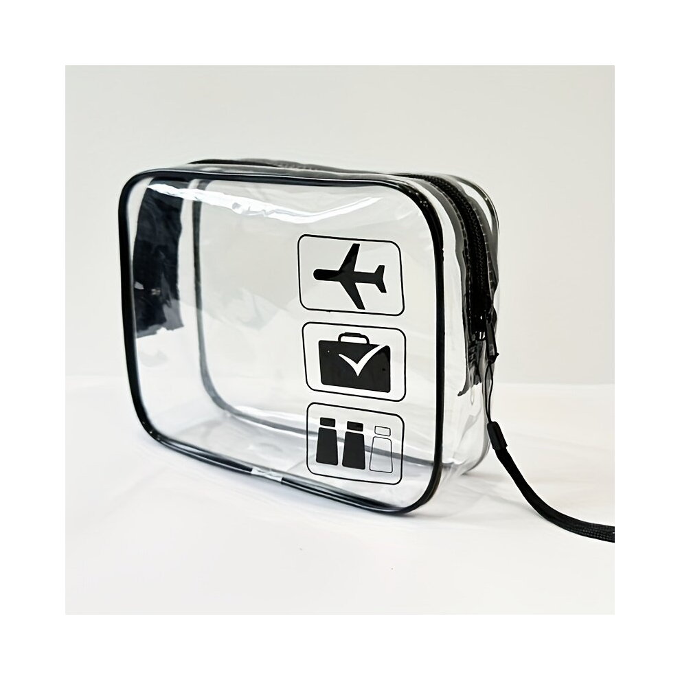 Clear Pvc Cosmetic Bag Waterproof Plastic Cosmetic Toiletry Bag Travel Storage Handbag Cosmetic Zipper Voltage Bag