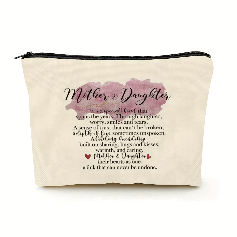 Multicoloured Mother Daughter Cosmetic Bag Makeup Bag Pouch Mom From Daughter Daughter From Mom Mom Gift For Women Her Female Stepmom Bonus Mom Birthday Mothers Chr