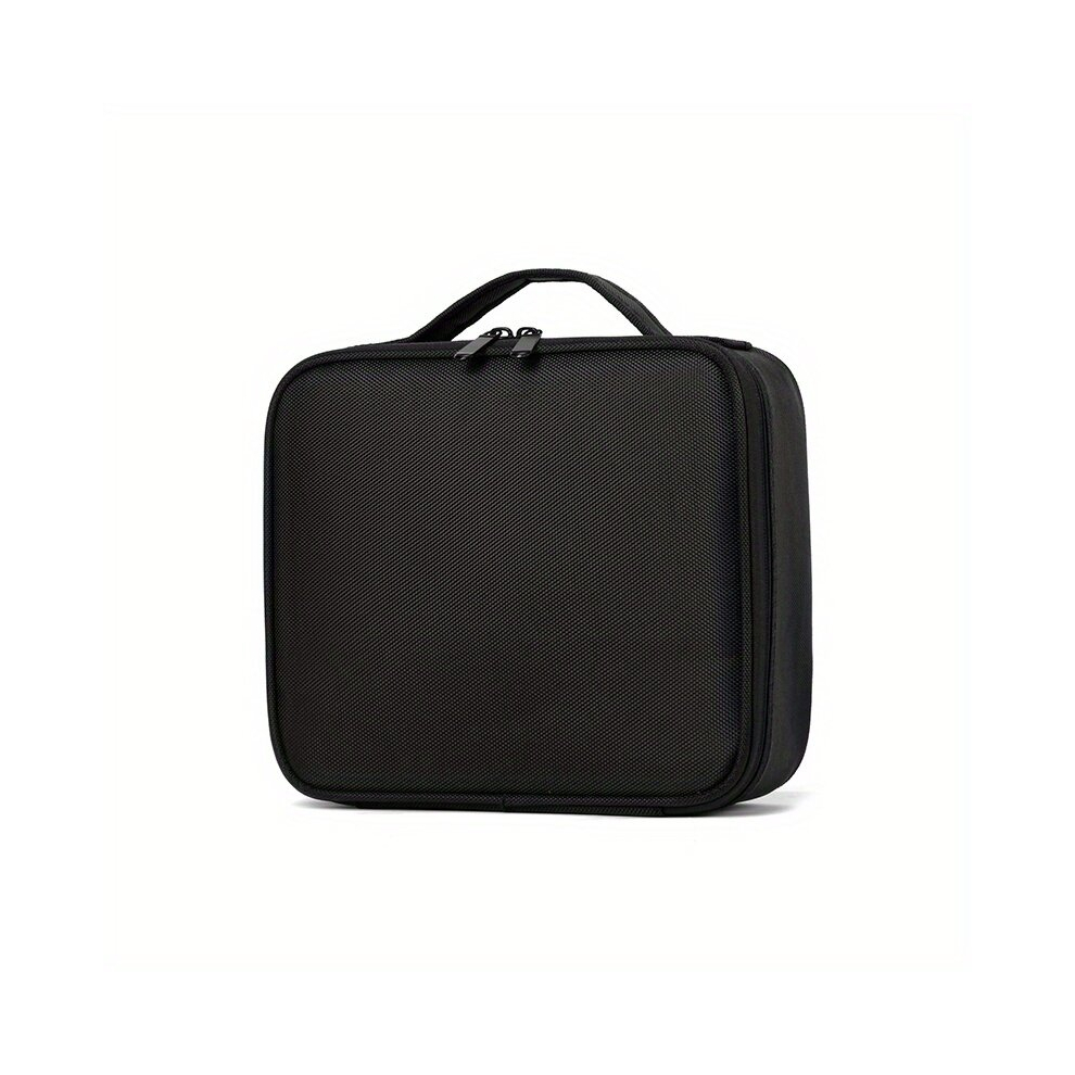 Black Travel Makeup Train Case Makeup Cosmetic Case Organizer Portable Artist Storage Bag With Adjustable Dividers For Cosmetics Makeup Brushes Toiletry Jew