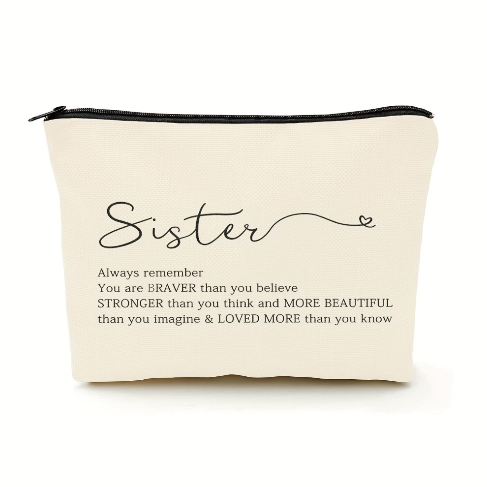 Multicoloured A Special Sister Makeup Bag Inspirational Makeup Box Always Remember You Are Braver Than You Think Makeup Bag Give To Sisters In Need Of Encouragement