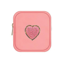 Preppy Patch Period Bag Sanitary Napkin Storage Bag Sanitary Pad Bags For Panty Liners & Tampons Menstrual Cup Pouches Sanitary Pads Organizer With Zi