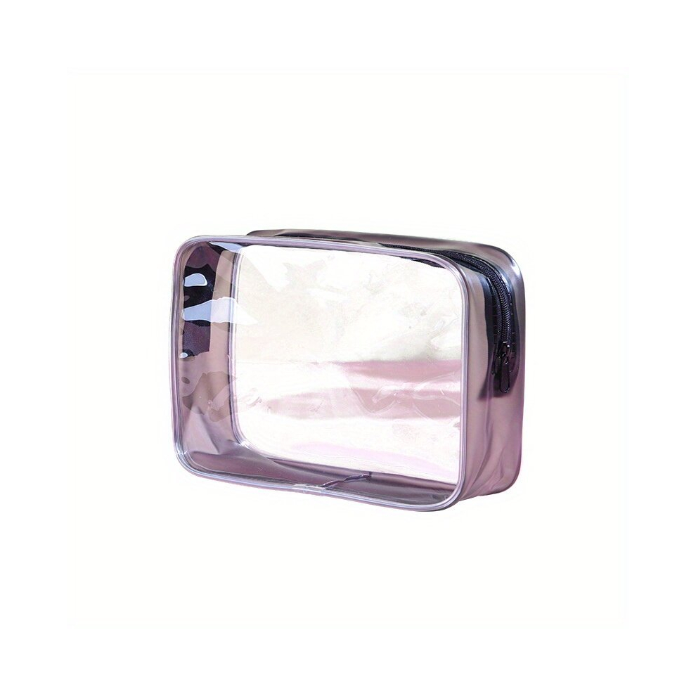 PVC Cosmetics Bag Transparent Waterproof Makeup Organizer Pouch Portable Travel Toiletry Bag With Zipper Great For Travel & Outdoor