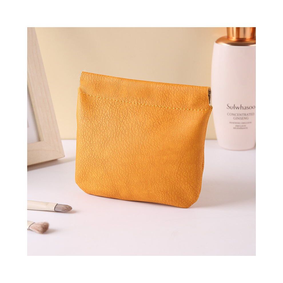 PU Pocket Cosmetic Bag Waterproof Portable No Zipper Self closing Small Makeup Pouch For Women Mini Travel Storage Bag For Cosmetics Headphones Jewelr