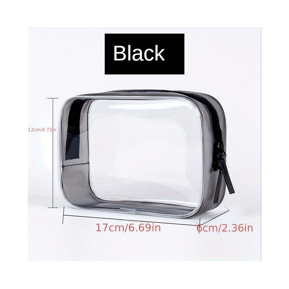 Waterproof Clear Cosmetic Bag for Women Transparent Makeup Case with Zipper for Travel and Outings