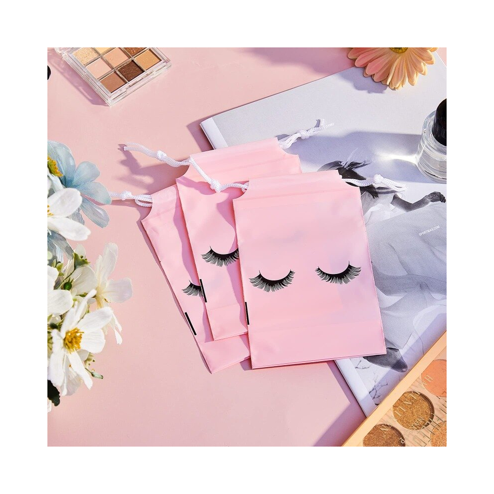 Multicoloured 50Pcs Eyelash Aftercare Reusable Bag Eyebrow Cosmetic Bags Lashes Extension Supplies Beauty Travel Pouch Makeup Tools