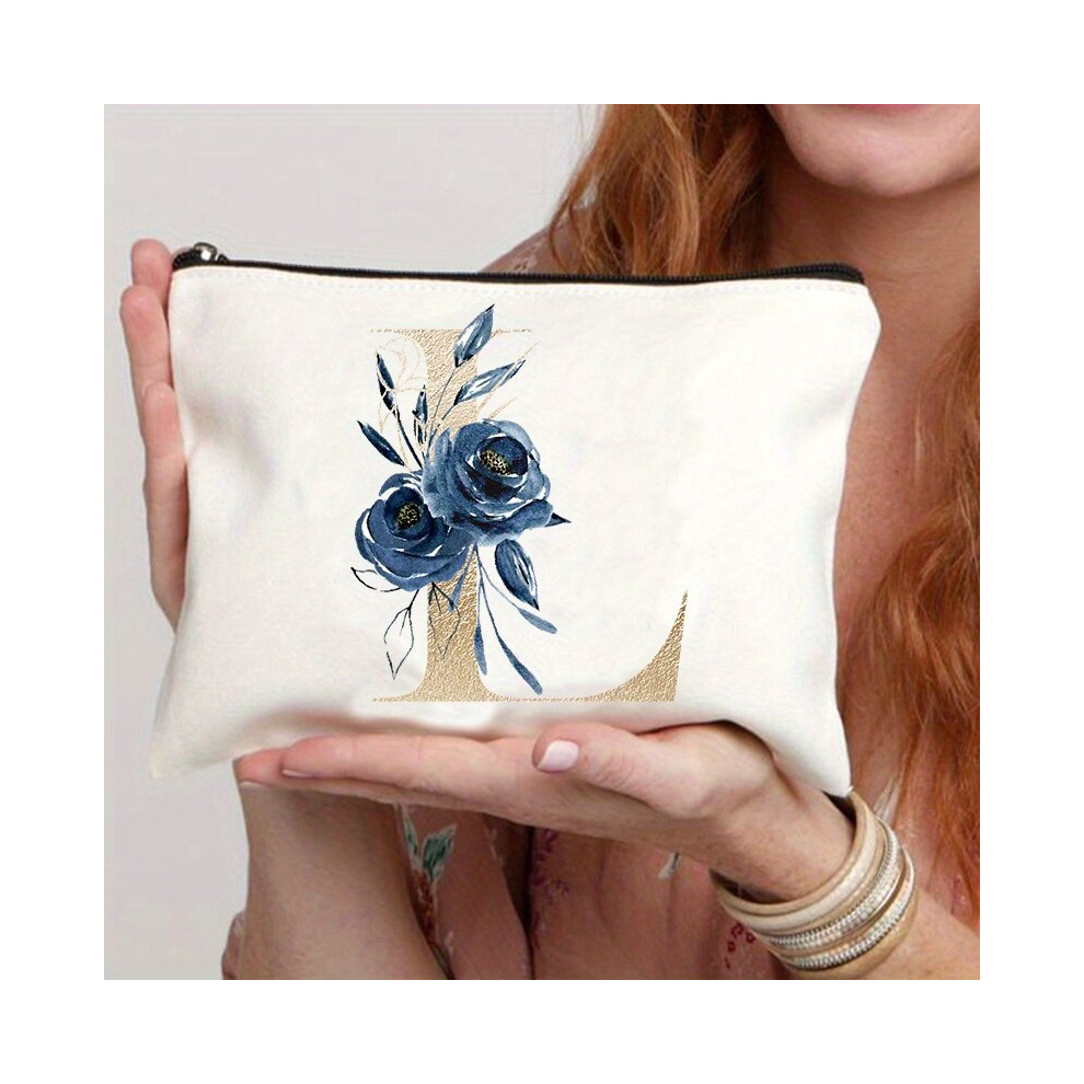 Multicoloured Stylish Letter Print Cosmetic Bag Perfect Bridesmaid Makeup Case For Weddings & Bachelorette Parties