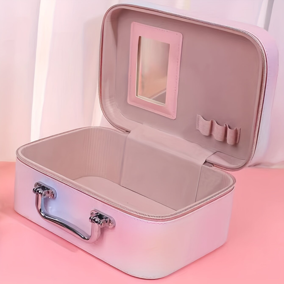Makeup Bag Travel Cosmetic Case Portable Cosmetic Organizer Storage Bag With Handle For Women Brushes Toiletry Jewelry Organizer Accessories