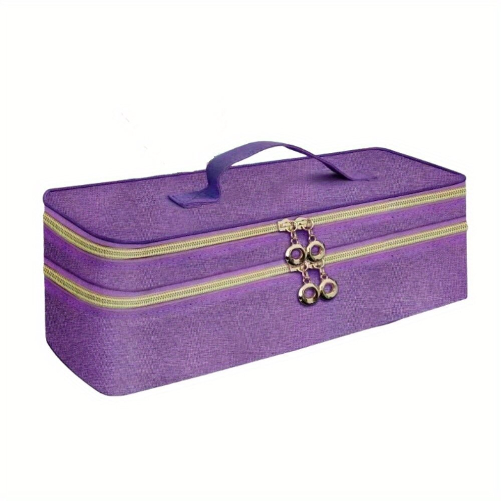 Double Layer Travel Carrying Case For One Step Hair Dryer Volumizer Styler Water Resistant Storage Organizer Bag Compatible With Attachment