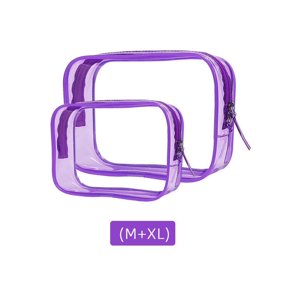 2pcs Clear Travel Bags For Toiletries Lightweight Clear Toiletry Bags Multipurpose Transparent Cosmetic Bags PVC Waterproof Pouch For Traveling & Bath-image-OPC-PCNVQJ6-NEW