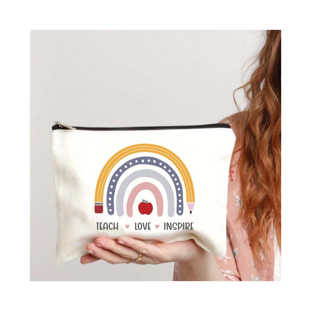 Cosmetic Bag Small Canvas Zipper Storage Bag Portable Hand Toiletry Bag