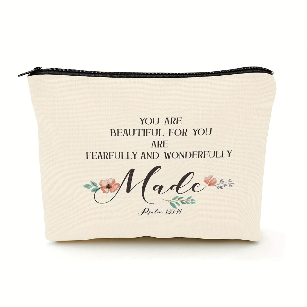 Multicoloured Christian For Women Inspirational Makeup Bag Bible Verse Religious Gift Scripture Quotes Christmas Birthday For Sister Mom Daughter Bestie