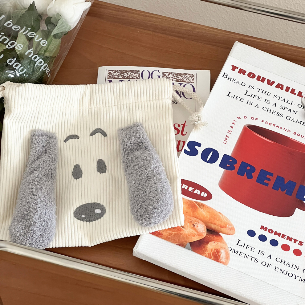Multicoloured Dog Drawstring Makeup Bag Travel Portable Cosmetic Bag Toiletry Bag Holiday Gift For Women Girls Students