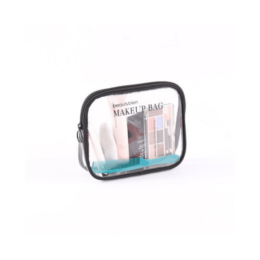 Multicoloured Cosmetic Travel Bag Clear Zipper Toiletry Pouch Portable Cosmetic Pouches Makeup Bag Multifunction Vacation Organizer With Zippers & Handle