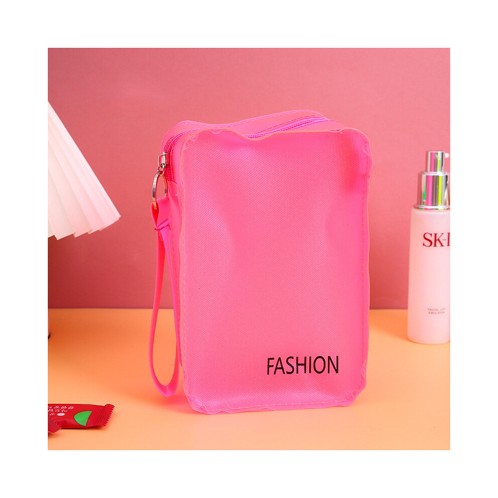PVC Zipper Pouch Candy Square Makeup Bag Roomy Makeup Accessories Organizer For Girls And Women